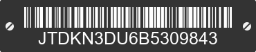 2011 TOYOTA Prius JTDKN3DU6B5309843 VIN decoded
