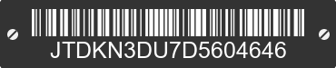 2013 TOYOTA PRIUS JTDKN3DU7D5604646 VIN decoded
