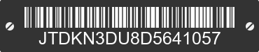 2013 TOYOTA Prius JTDKN3DU8D5641057 VIN decoded