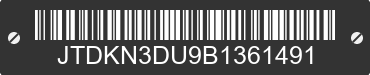 2011 TOYOTA Prius JTDKN3DU9B1361491 VIN decoded