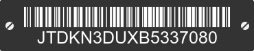 2011 TOYOTA PRIUS JTDKN3DUXB5337080 VIN decoded