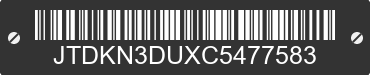 2012 TOYOTA PRIUS JTDKN3DUXC5477583 VIN decoded