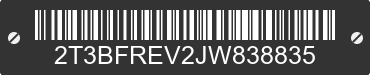 2018 TOYOTA RAV4 2T3BFREV2JW838835 VIN decoded