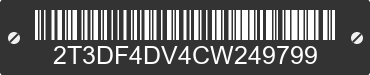 2012 TOYOTA RAV4 2T3DF4DV4CW249799 VIN decoded