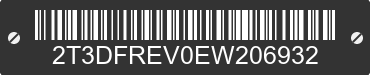 2014 TOYOTA RAV4 2T3DFREV0EW206932 VIN decoded