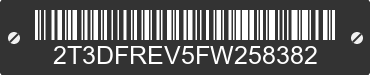 2015 TOYOTA RAV4 2T3DFREV5FW258382 VIN decoded