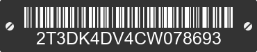2012 TOYOTA RAV4 2T3DK4DV4CW078693 VIN decoded