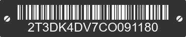 2012 TOYOTA RAV4 2T3DK4DV7CO091180 VIN decoded