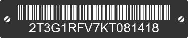 2019 TOYOTA RAV4 2T3G1RFV7KT081418 VIN decoded