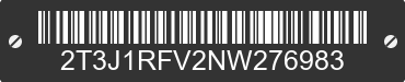 2022 TOYOTA RAV4 2T3J1RFV2NW276983 VIN decoded