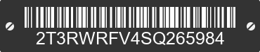 2025 TOYOTA RAV4 2T3RWRFV4SQ265984 VIN decoded