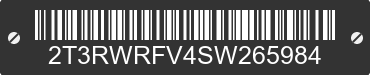 2025 TOYOTA RAV4 2T3RWRFV4SW265984 VIN decoded