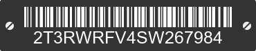 2025 TOYOTA RAV4 2T3RWRFV4SW267984 VIN decoded