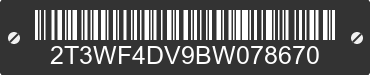 2011 TOYOTA RAV4 2T3WF4DV9BW078670 VIN decoded