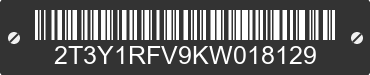 2019 TOYOTA RAV4 2T3Y1RFV9KW018129 VIN decoded