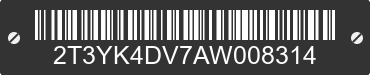 2010 TOYOTA RAV4 2T3YK4DV7AW008314 VIN decoded