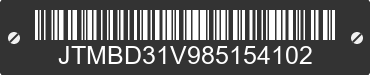 2008 TOYOTA RAV4 JTMBD31V985154102 VIN decoded