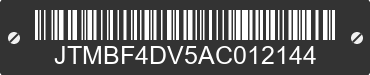 2010 TOYOTA RAV4 JTMBF4DV5AC012144 VIN decoded