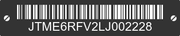 2020 TOYOTA RAV4 JTME6RFV2LJ002228 VIN decoded
