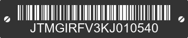 2019 TOYOTA RAV4 JTMGIRFV3KJ010540 VIN decoded