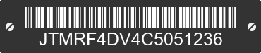 2012 TOYOTA RAV4 JTMRF4DV4C5051236 VIN decoded