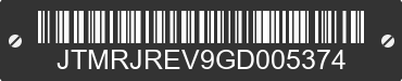 2016 TOYOTA RAV4 JTMRJREV9GD005374 VIN decoded