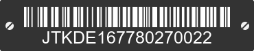 2008 TOYOTA SCION tC JTKDE167780270022 VIN decoded