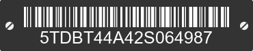2002 TOYOTA Sequoia 5TDBT44A42S064987 VIN decoded