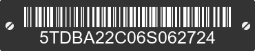2006 TOYOTA Sienna 5TDBA22C06S062724 VIN decoded