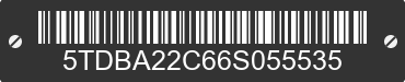 2006 TOYOTA Sienna 5TDBA22C66S055535 VIN decoded