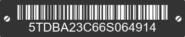 2006 TOYOTA Sienna 5TDBA23C66S064914 VIN decoded