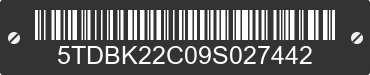 2009 TOYOTA Sienna 5TDBK22C09S027442 VIN decoded