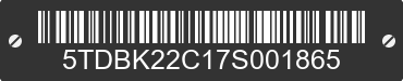 2007 TOYOTA Sienna 5TDBK22C17S001865 VIN decoded