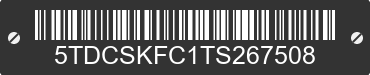 2026 TOYOTA Sienna 5TDCSKFC1TS267508 VIN decoded