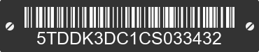 2012 TOYOTA Sienna 5TDDK3DC1CS033432 VIN decoded