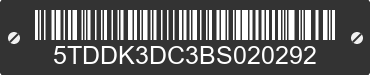 2011 TOYOTA Sienna 5TDDK3DC3BS020292 VIN decoded