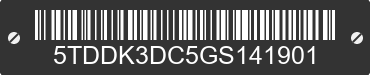 2016 TOYOTA Sienna 5TDDK3DC5GS141901 VIN decoded