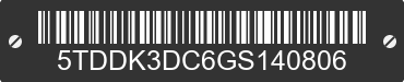 2016 TOYOTA Sienna 5TDDK3DC6GS140806 VIN decoded