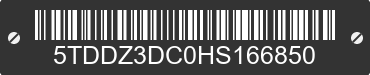 2017 TOYOTA Sienna 5TDDZ3DC0HS166850 VIN decoded