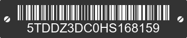 2017 TOYOTA Sienna 5TDDZ3DC0HS168159 VIN decoded