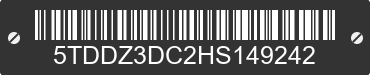 2017 TOYOTA Sienna 5TDDZ3DC2HS149242 VIN decoded