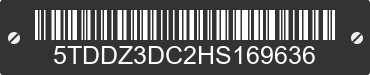 2017 TOYOTA Sienna 5TDDZ3DC2HS169636 VIN decoded