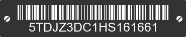 2017 TOYOTA Sienna 5TDJZ3DC1HS161661 VIN decoded