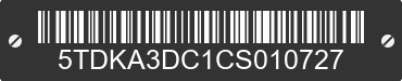 2012 TOYOTA Sienna 5TDKA3DC1CS010727 VIN decoded