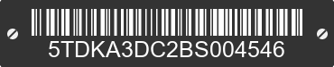 2011 TOYOTA Sienna 5TDKA3DC2BS004546 VIN decoded