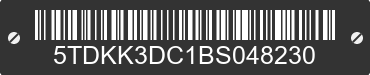 2011 TOYOTA Sienna 5TDKK3DC1BS048230 VIN decoded