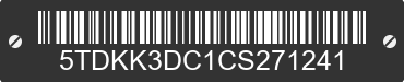 2012 TOYOTA Sienna 5TDKK3DC1CS271241 VIN decoded