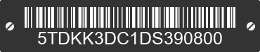 2013 TOYOTA Sienna 5TDKK3DC1DS390800 VIN decoded