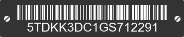 2016 TOYOTA Sienna 5TDKK3DC1GS712291 VIN decoded