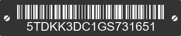 2016 TOYOTA Sienna 5TDKK3DC1GS731651 VIN decoded